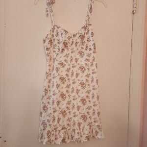 Hollister Woven Sweetheart Dress White Floral